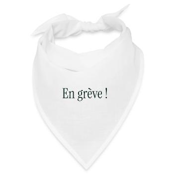STREIK. DEMONSTRATION. ARBEIT. HUMOR. LUSTIG - Bandana Dreieckstuch - Weiß - Vorne