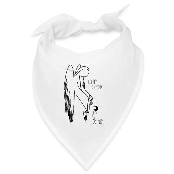 You Are Not Alone – Guardian Angel Comfort Art - Bandana Dreieckstuch - Weiß - Vorne