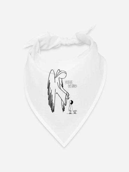 You Are Not Alone – Schutzengel Statement - Bandana Dreieckstuch - Weiß