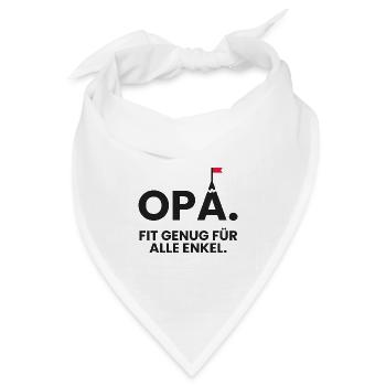 Fitter Opa am Berg für alle Enkel - Bandana Dreieckstuch - Weiß - Vorne