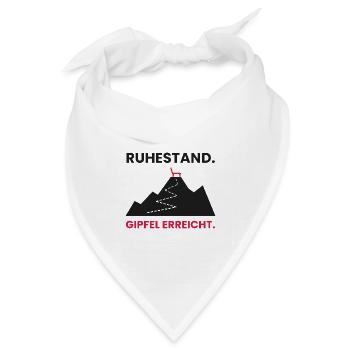 Rente am Gipfel angekommen - Bandana Dreieckstuch - Weiß - Vorne