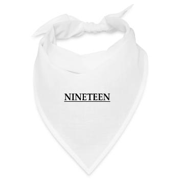 19. Geburtstag Geschenk Neunzehn - Bandana Dreieckstuch - Weiß - Vorne