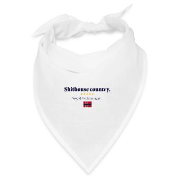 Scheißhaus-Land 5 Sterne - Bandana Dreieckstuch - Weiß - Vorne