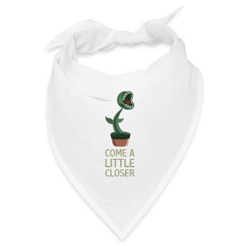 Come A Little Closer Venusfliegenfalle Pflanze - Bandana Dreieckstuch - Weiß - Vorne