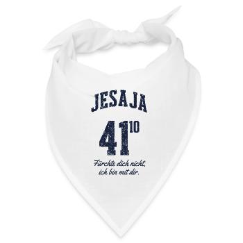 Jahreslosung 2027 Jesaja 41,10 Bibelvers Geschenk - Bandana Dreieckstuch - Weiß - Vorne