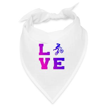 BMX-Racing Geschenkidee für die Freestyle-Fahrerin - Bandana Dreieckstuch - Weiß - Vorne