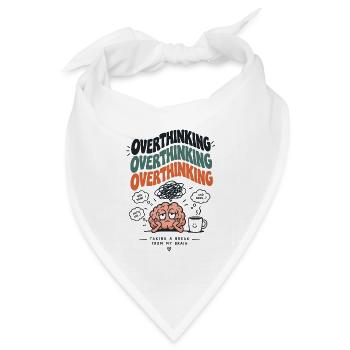 Überdenken-Pause Gehirnhumor - Bandana Dreieckstuch - Weiß - Vorne