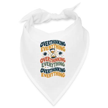 Überdenken Alles – Buntes Humorprint - Bandana Dreieckstuch - Weiß - Vorne