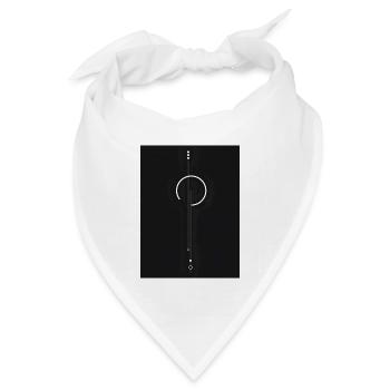 Pendelkreis-Glyphe - Bandana Dreieckstuch - Weiß - Vorne