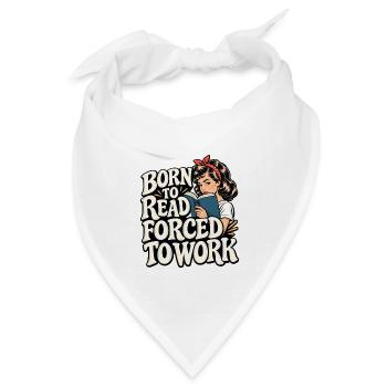 Bücherliebhaber Bücherwurm-Lesen ist mein Glücksort - Bandana Dreieckstuch - Weiß - Vorne