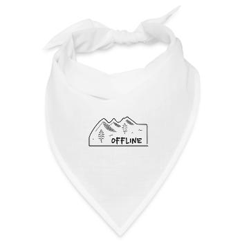 Offline in den Bergen – Wandern & Auszeit - Bandana Dreieckstuch - Weiß - Vorne