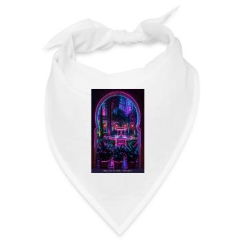 Neon-Innenhof Andalusien - Bandana Dreieckstuch - Weiß - Vorne