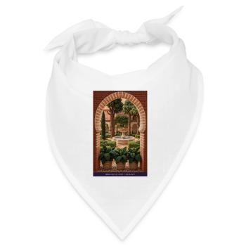 Andalusische Hofromantik - Bandana Dreieckstuch - Weiß - Vorne