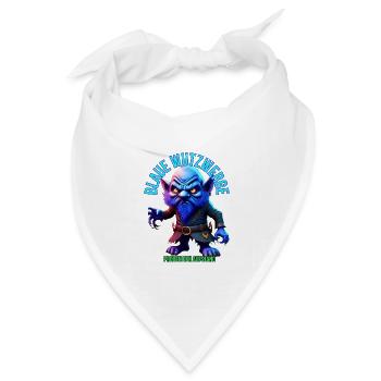 Blaue Wutzwerge - Bandana Dreieckstuch - Weiß - Vorne