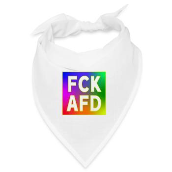 FCK AFD - Bandana Dreieckstuch - Weiß - Vorne