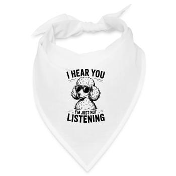 Pudel Sprüche Hunde Lustiges Pudel Geschenk - Bandana Dreieckstuch - Weiß - Vorne