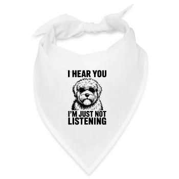 Old English Sheepdog Spruch Witz Bobtail Geschenk  - Bandana Dreieckstuch - Weiß - Vorne