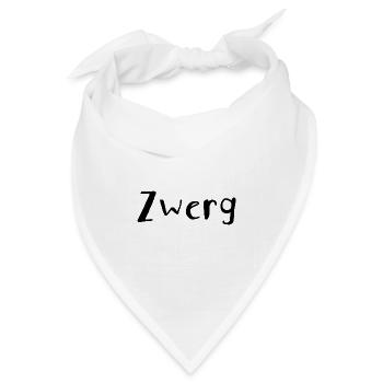 Zwerg - Verspielter Schriftzug - Bandana Dreieckstuch - Weiß - Vorne