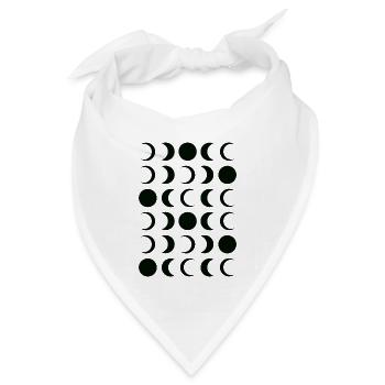 Noir-Mond-Phasengitter - Bandana Dreieckstuch - Weiß - Vorne