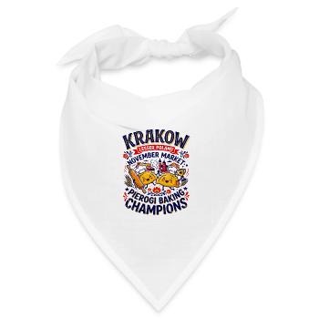 Krakow Lesser Poland Pierogi Baking Champions - Bandana Dreieckstuch - Weiß - Vorne
