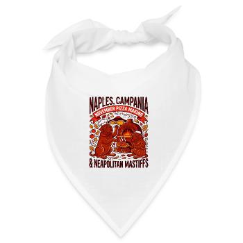 Naples Campania Pizza Making And Neapolitan - Bandana Dreieckstuch - Weiß - Vorne