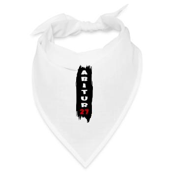Abi 2027, Abitur - Bandana Dreieckstuch - Weiß - Vorne