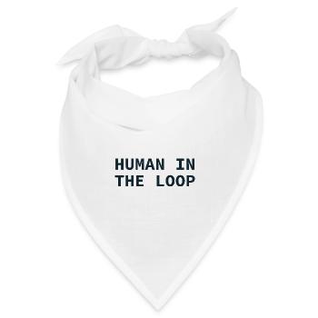 Human in the Loop Typography - Bandana Dreieckstuch - Weiß - Vorne