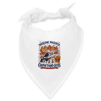 Warsaw Masovia Chopin Piano Geeks Oct - Bandana Dreieckstuch - Weiß - Vorne