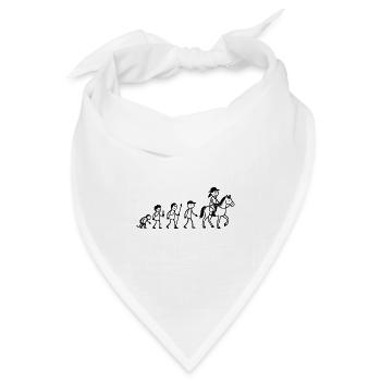  Reitsport Reiter Evolution Pferde Mädchen reiten - Bandana Dreieckstuch - Weiß - Vorne