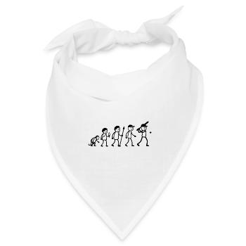  Baseball Softball Strichmänchen Baseballspieler - Bandana Dreieckstuch - Weiß - Vorne