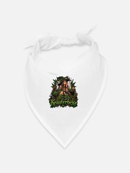 Kräuterhexe - Bandana Dreieckstuch - Weiß