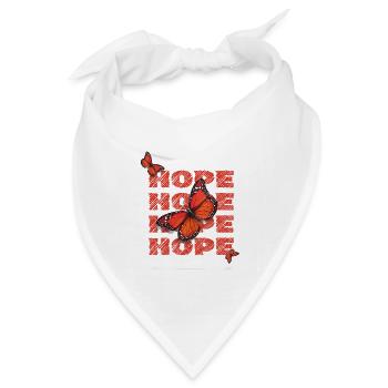 Hope Hoffnung Schmetterlinge Vintage Motiv - Bandana Dreieckstuch - Weiß - Vorne