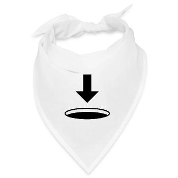 Loch mit Pfeil - Bandana Dreieckstuch - Weiß - Vorne