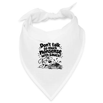 Quatsch mit Soße - Bandana Dreieckstuch - Weiß - Vorne