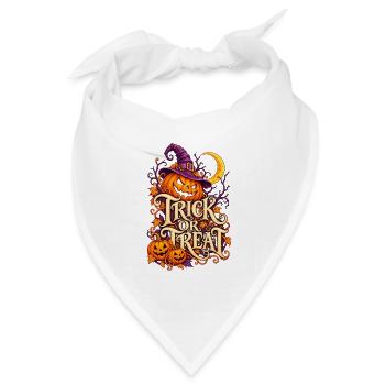 Halloween - Trick or Treat - Bandana Dreieckstuch - Weiß - Vorne