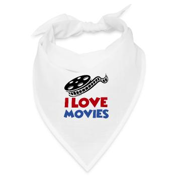 Liebe zu Filmen - Bandana Dreieckstuch - Weiß - Vorne