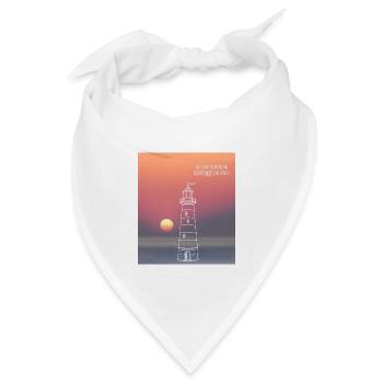 Der Sonnenuntergang gehört nicht zum Design - Bandana Dreieckstuch - Weiß - Vorne