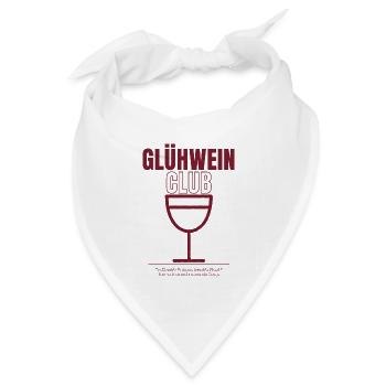 Glühwein Club Weihnachtsmarkt - Bandana Dreieckstuch - Weiß - Vorne