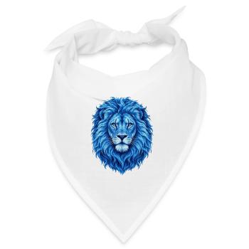 Löwe blaue Löwen aus Afrika König der Tiere - Bandana Dreieckstuch - Weiß - Vorne