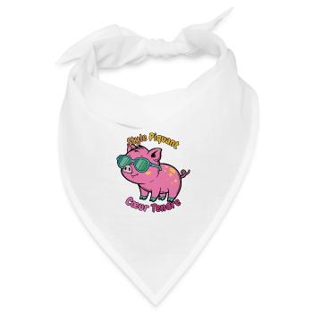 Heißes Schweinefleisch Zartes Herz - Bandana Dreieckstuch - Weiß - Vorne