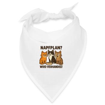 Geschenk für Mehrkatzenhaushalte mit Humor - Bandana Dreieckstuch - Weiß - Vorne