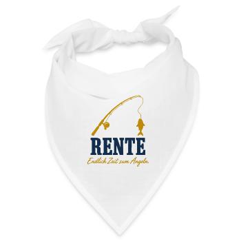 Rente Angeln – Lustiges Rentengeschenk - Bandana Dreieckstuch - Weiß - Vorne