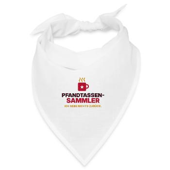 Pfandtassen-Sammler - Bandana Dreieckstuch - Weiß - Vorne