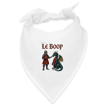 Le Boop – Ritter boopt Drachen | Mittelalter Meme - Bandana Dreieckstuch - Weiß - Vorne