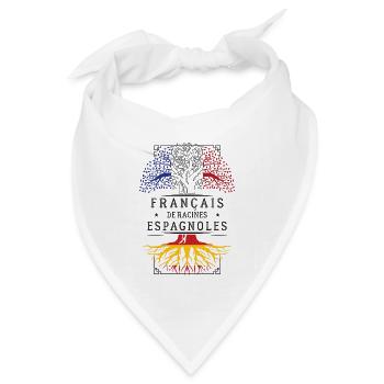 French Spanish Roots T-Shirt Geschenk H... - Bandana Dreieckstuch - Weiß - Vorne
