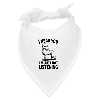 Pudel Sprüche Hunde Lustiges Pudel Geschenk - Bandana Dreieckstuch - Weiß - Vorne