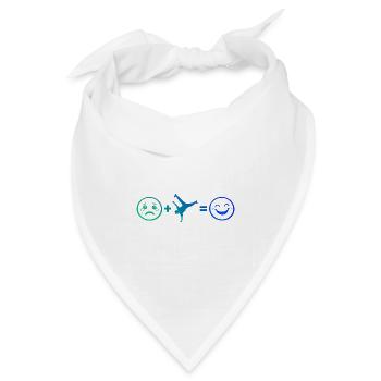 Geschenkidee für den Hip-Hop-Tänzer mit Breakdance - Bandana Dreieckstuch - Weiß - Vorne