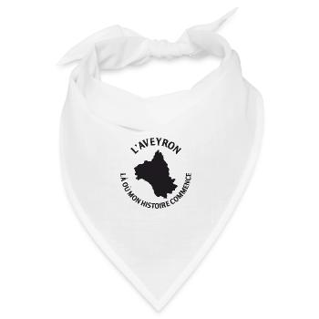 L Aveyron, wo meine Geschichte beginnt, T-Shirt c... - Bandana Dreieckstuch - Weiß - Vorne