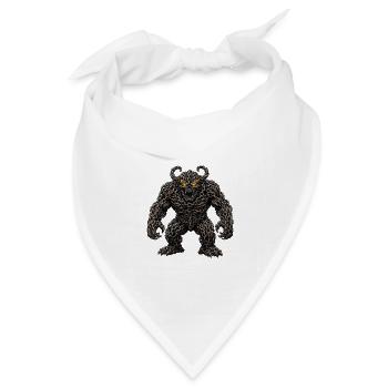 Epischer Rostketten-Monsterdämon - Bandana Dreieckstuch - Weiß - Vorne