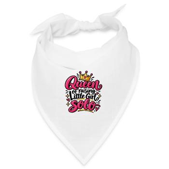 Queen Solo Pink Krone Design - Bandana Dreieckstuch - Weiß - Vorne